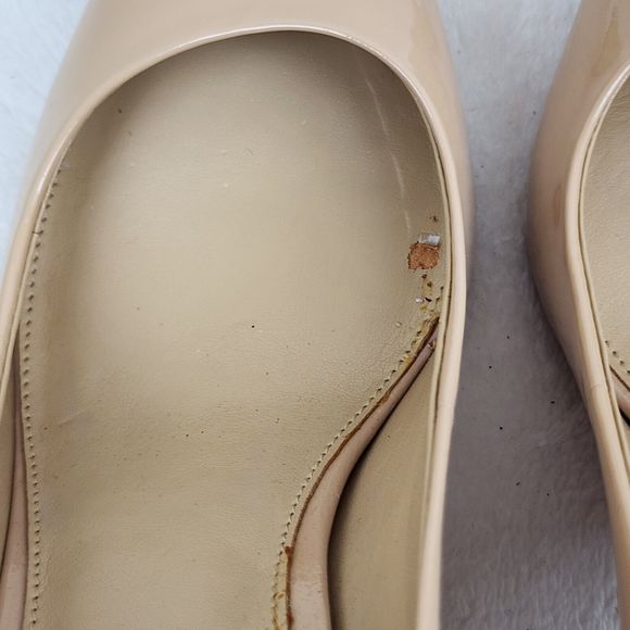 Michael Kors Flex Patent Leather Pointed Toe Mid Stiletto Light Blush Pumps 9 - Picture 8 of 10